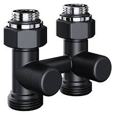 Узел нижнего подключения Royal Thermo Design прямой 1/2"х3/4" EK (черный)