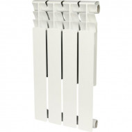 Радиатор биметаллический секционный Optima BM 500 4 секций, боковое подключение Ral 9016 ROMMER