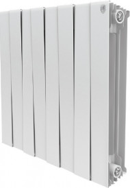 Радиатор биметаллический секционный Royal Thermo PianoForte Bianco Traffico 500 8 секций, боковое подключение Радиатор биметаллический секционный Royal Thermo PianoForte Bianco Traffico 500 8 секций, боковое подключение