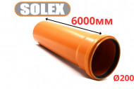 Труба рыжая ПВХ <<SOLEX>> ф200*4,5*6000 мм