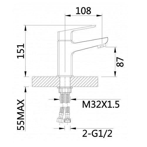 Смеситель для умывальника H10035 Hansen Смеситель для умывальника H10035 Hansen