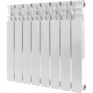 Радиатор биметаллический секционный Optima BM 500 8 секций, боковое подключение Ral 9016 ROMMER