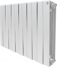 Радиатор биметаллический секционный Royal Thermo PianoForte Bianco Traffico 500 12 секций, боковое подключение Радиатор биметаллический секционный Royal Thermo PianoForte Bianco Traffico 500 12 секций, боковое подключение