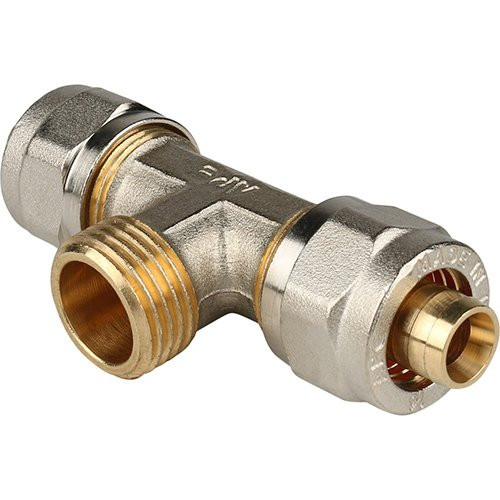 Тройник обжимной НР 20х1/2" Stout
