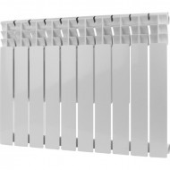 Радиатор биметаллический секционный Optima BM 500 10 секций, боковое подключение Ral 9016 ROMMER