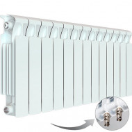 Радиатор биметаллический монолитный Rifar Monolit Ventil 350 13 секций, нижнее левое подключение Радиатор биметаллический монолитный Rifar Monolit Ventil 350 13 секций, нижнее левое подключение