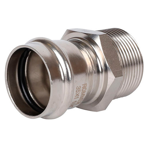 Пресс-переходник Rommer ф35х1 1/4" ВПр-Нр нержавеющая сталь Пресс-переходник Rommer ф35х1 1/4" ВПр-Нр нержавеющая сталь