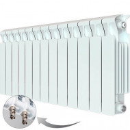 Радиатор биметаллический монолитный Rifar Monolit Ventil 350 13 секций, нижнее правое подключение Радиатор биметаллический монолитный Rifar Monolit Ventil 350 13 секций, нижнее правое подключение