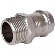 Пресс-переходник Rommer ф28х1" ВПр-Нр нержавеющая сталь