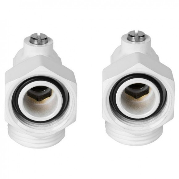 Набор нижнего подключения Royal Thermo угловой раздельный 3/4х3/4ЕК (белый) Набор нижнего подключения Royal Thermo угловой раздельный 3/4х3/4ЕК (белый)