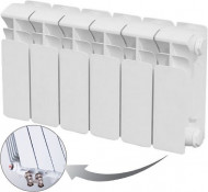 Радиатор биметаллический секционный Rifar Base Ventil 200 6 секций, нижнее правое подключение Радиатор биметаллический секционный Rifar Base Ventil 200 6 секций, нижнее правое подключение