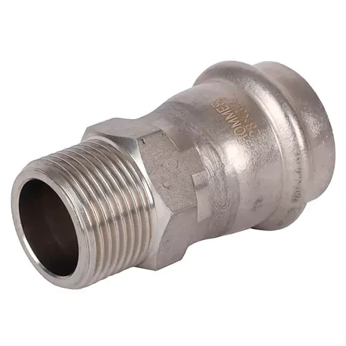 Пресс-переходник Rommer ф18х1/2" ВПр-Нр нержавеющая сталь