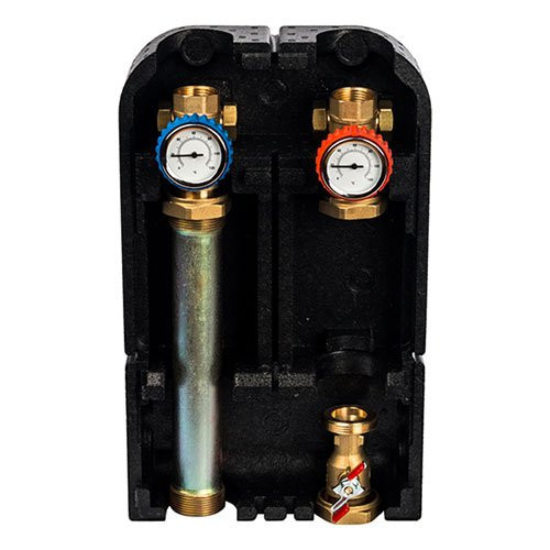 Насосная группа с прямым контуром 3/4" без насоса в теплоизоляции Stout