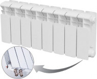 Радиатор биметаллический секционный Rifar Base Ventil 200 8 секций, нижнее правое подключение Радиатор биметаллический секционный Rifar Base Ventil 200 8 секций, нижнее правое подключение