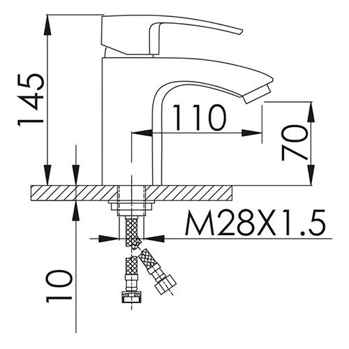 Смеситель для умывальника H10009 Hansen Смеситель для умывальника H10009 Hansen