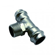 Пресс-тройник НР ф18х1/2" Ver-Pro нержавеющая сталь