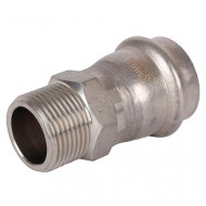 Пресс-переходник Rommer ф15х3/4" ВПр-Нр нержавеющая сталь