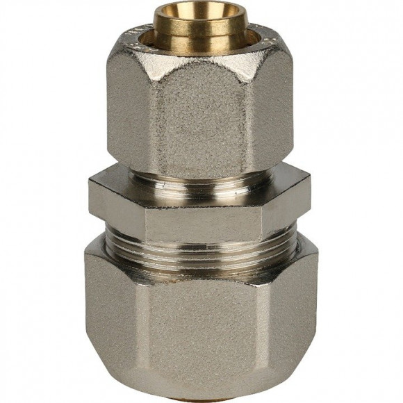 Муфта соединительная переходная 26х20 для металлопластиковых труб, STOUT