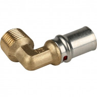 Угольник-переходник с наружной резьбой 20х1/2" для металлопластиковых труб, прессовой STOUT Угольник-переходник с наружной резьбой 20х1/2" для металлопластиковых труб, прессовой STOUT