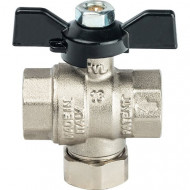 Кран шаровой с фильтром Stout 1" бабочка