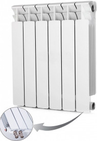 Радиатор биметаллический секционный Rifar Base Ventil 500 6 секций, нижнее правое подключение Радиатор биметаллический секционный Rifar Base Ventil 500 6 секций, нижнее правое подключение