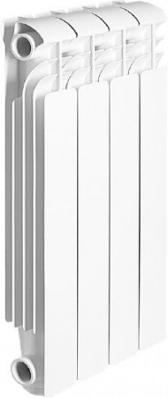 Радиатор алюминиевый секционный ISEO 500 4 секции, боковое подключение, белый Global