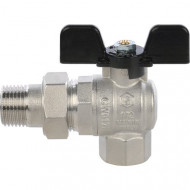 Кран шаровой угловой Stout со сгоном 1" бабочка