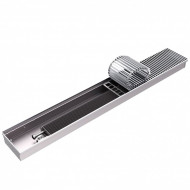 Конвектор внутрипольный с естественной конвекцией RCN 100.200.1800, решётка роликовая ROMMER