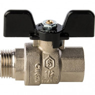 Кран шаровой полнопроходной Stout ВН 1 1/4" бабочка