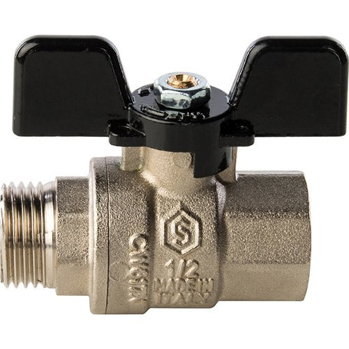 Кран шаровой полнопроходной Stout ВН 1 1/4" бабочка