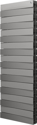 Радиатор биметаллический секционный Royal Thermo PianoForte Tower 500 Silver Satin 18 секций, боковое подключение Радиатор биметаллический секционный Royal Thermo PianoForte Tower 500 Silver Satin 18 секций, боковое подключение