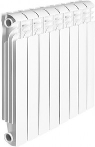 Радиатор алюминиевый секционный ISEO 500 8 секций, боковое подключение, белый Global