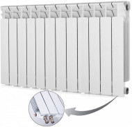 Радиатор биметаллический секционный Rifar Base Ventil 500 12 секций, нижнее правое подключение Радиатор биметаллический секционный Rifar Base Ventil 500 12 секций, нижнее правое подключение