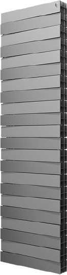 Радиатор биметаллический секционный Royal Thermo PianoForte Tower 500 Silver Satin 22 секции, боковое подключение