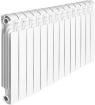 Радиатор алюминиевый секционный ISEO 500 14 секции, боковое подключение, белый Global