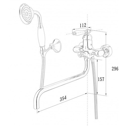Смеситель для ванны H22077-D Hansen