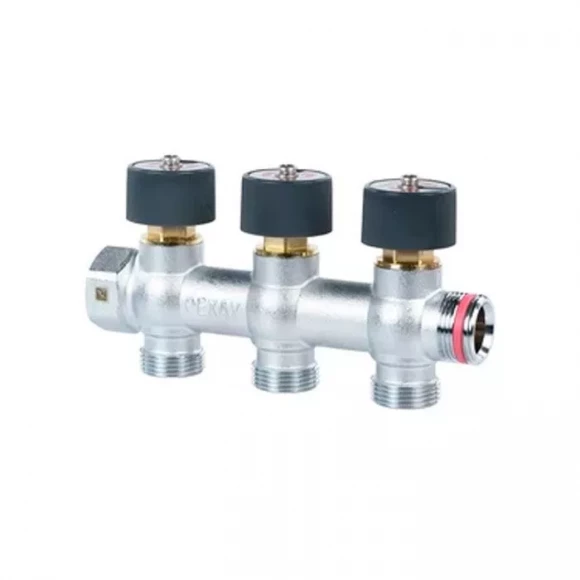 Распределительный коллектор 3 отвода G 3/4" Rehau