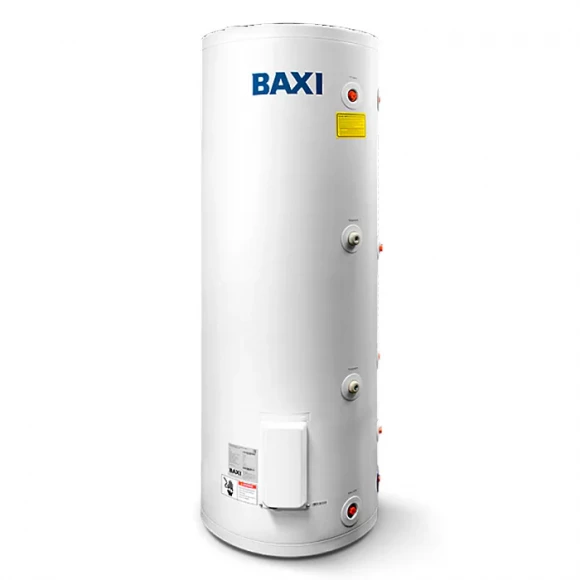 Водонагреватель косвенного нагрева, Baxi, UBC 200, накопительный, напольный, объём, л-200, эмалированная сталь, цвет-белый