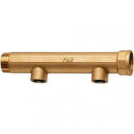 Проходной коллектор из DZR-латуни 1 1/4"х1/2" FAR с 2 отводами Проходной коллектор из DZR-латуни 1 1/4"х1/2" FAR с 2 отводами