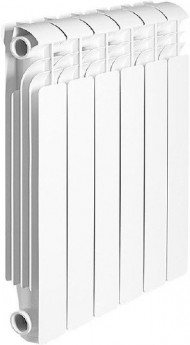 Радиатор алюминиевый секционный ISEO 350 5 секций, боковое подключение, белый Global Радиатор алюминиевый секционный ISEO 350 5 секций, боковое подключение, белый Global