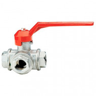 Кран шаровой трехходовой 1" тип "T" стандартный проход Itap