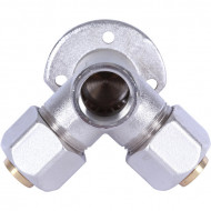 Угольник с креплением 20х1/2 для металлопластиковых труб ,  STOUT