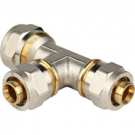 Тройник переходной 26х20х20 для металлопластиковых труб,  STOUT