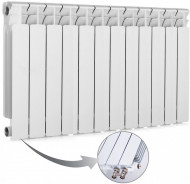 Радиатор биметаллический секционный Rifar Base Ventil 500 12 секций, нижнее левое подключение Радиатор биметаллический секционный Rifar Base Ventil 500 12 секций, нижнее левое подключение