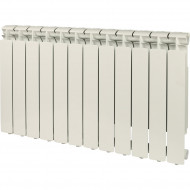 Радиатор алюминиевый секционный BRAVO 500 12 секций, боковое подключение, белый STOUT