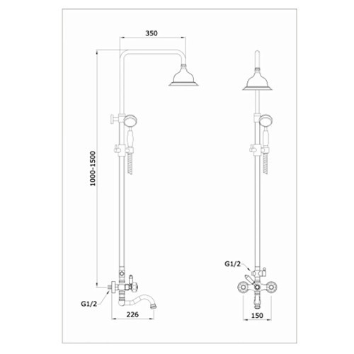 Душевая система GZ 09062E Ganzer