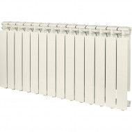 Радиатор алюминиевый секционный BRAVO 500 14 секции, боковое подключение, белый STOUT