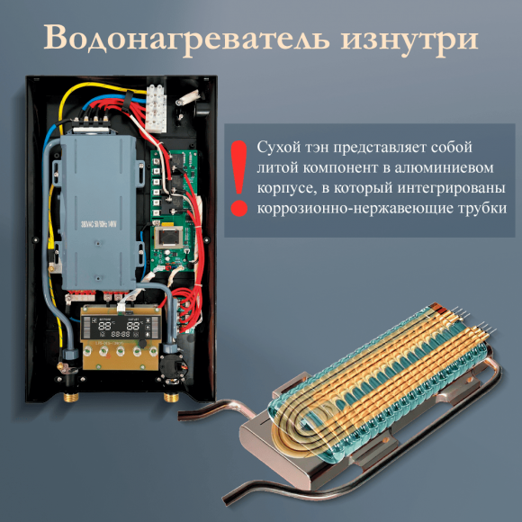 Электрический проточный водонагреватель PRIMOCLIMA INTEGRA 14 кВт, черный