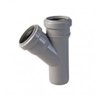 Тройник канализационный ф50х50 45° Политэк