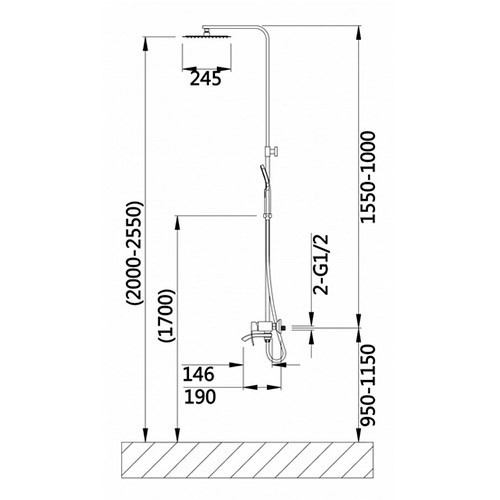 Душевая система HN33244-C Hansen